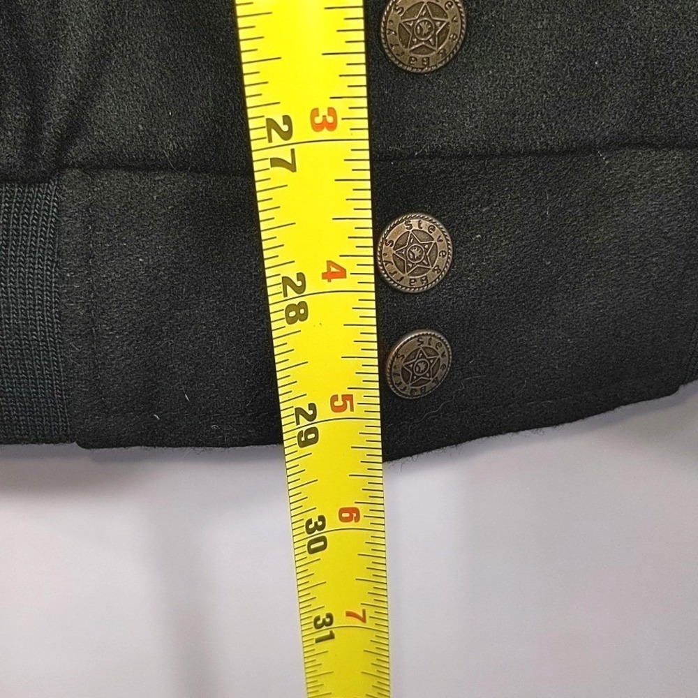 VTG Y2K Steve & Barry's Ninja Varsity Bomber Jacket Large Men Black Faux Leather - Picture 6 of 9